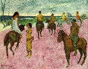 Paul Gauguin ryttare pa stranden Sweden oil painting artist